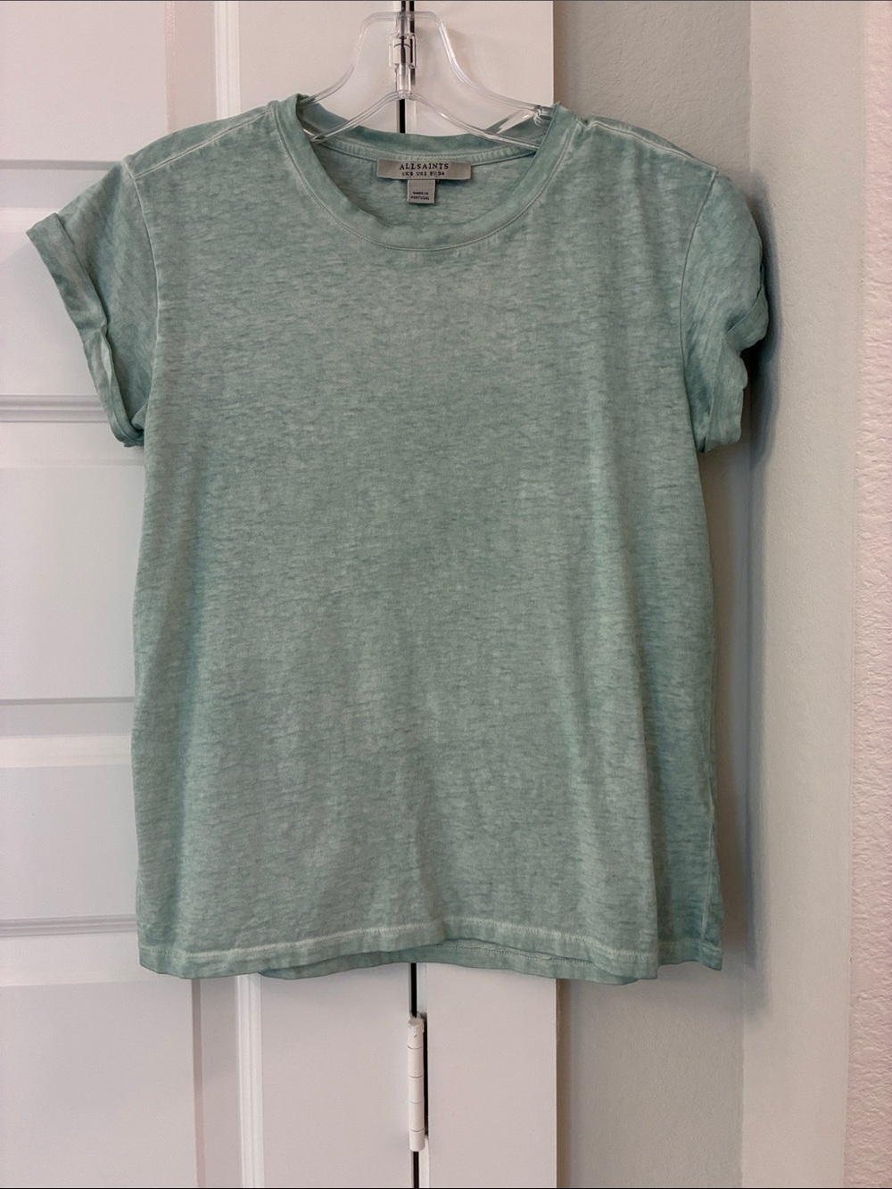 All Saints Green Short Sleeve Tee